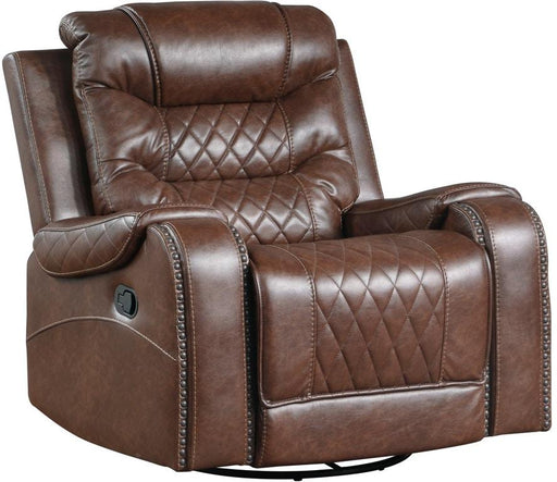 Putnam Swivel Glider Reclining Chair in Brown 9405BR-1 - VIP FURNITURE (NJ)