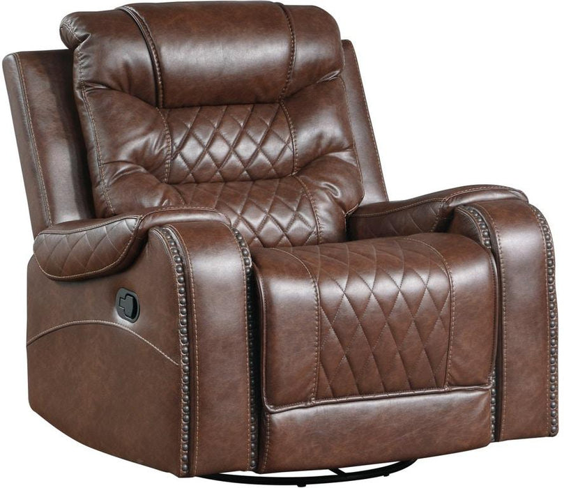 Putnam Swivel Glider Reclining Chair in Brown 9405BR-1 - VIP FURNITURE (NJ)
