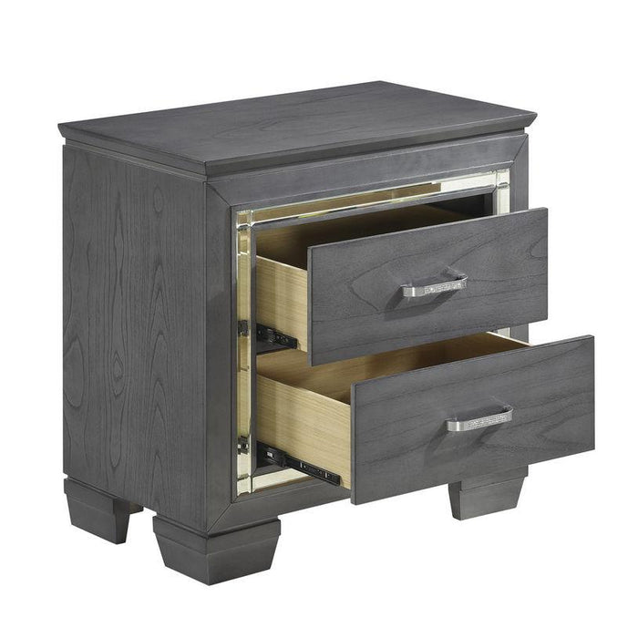 Allura Nightstand in Gray 1916GY-4 - VIP FURNITURE (NJ)