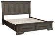 Taulon King Platform Bed with Footboard Storage in Dark Oak 5438K-1EK* - VIP FURNITURE (NJ)