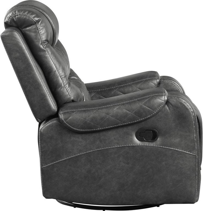 Putnam Swivel Glider Reclining Chair in Gray 9405GY-1 - VIP FURNITURE (NJ)