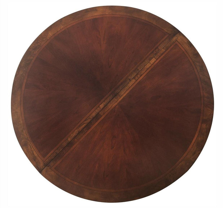 Deryn Park Round Dining Table in Dark Cherry 2243-76* - VIP FURNITURE (NJ)
