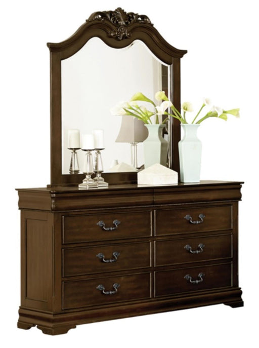 Mont Belvieu Mirror in Dark Cherry 1869-6 - VIP FURNITURE (NJ)