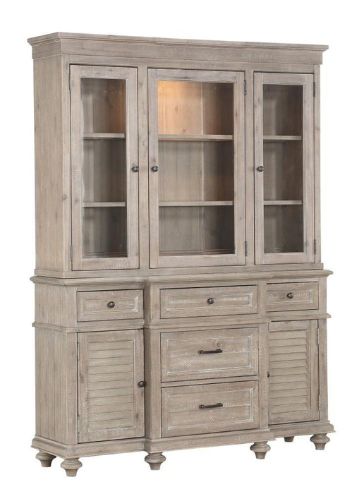 Cardano Buffet & Hutch in Light Brown 1689BR-50* - VIP FURNITURE (NJ)