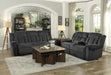 Nutmeg Double Reclining Loveseat in Charcoal Gray 9901CC-2 - VIP FURNITURE (NJ)