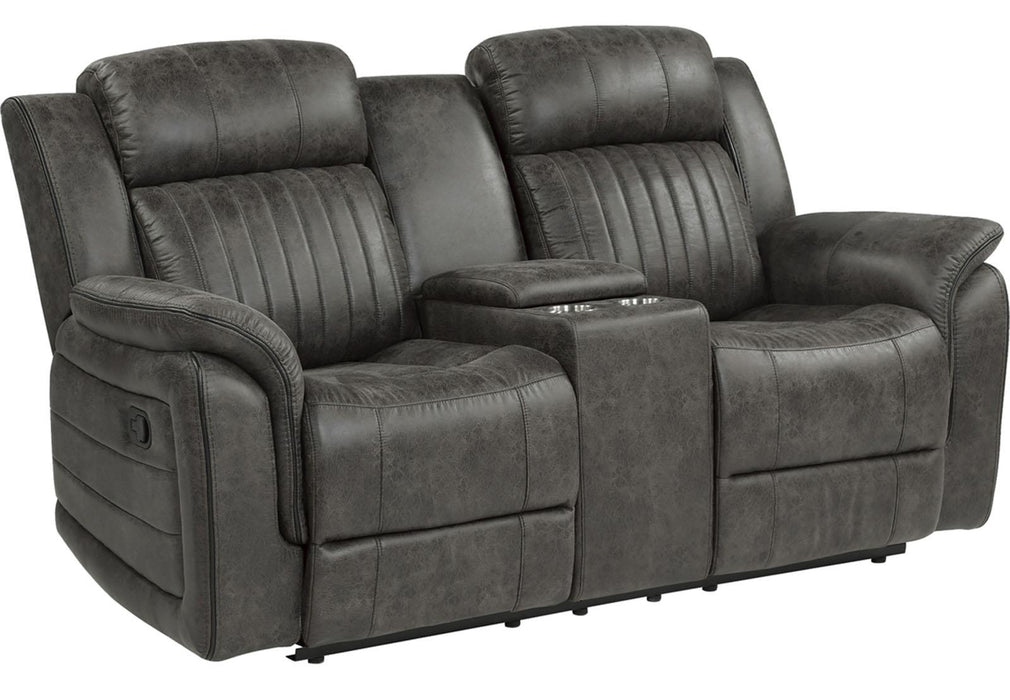 Centeroak Double Reclining Loveseat in Gray 9479BRG-2 - VIP FURNITURE (NJ)