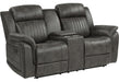 Centeroak Double Reclining Loveseat in Gray 9479BRG-2 - VIP FURNITURE (NJ)