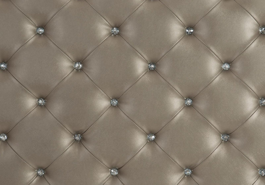 Avondale Queen Upholstered Panel Bed in Silver 1646-1* - VIP FURNITURE (NJ)