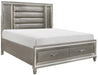 Tamsin King Upholstered Storage Bed in Silver Grey Metallic 1616K-1EK* - VIP FURNITURE (NJ)