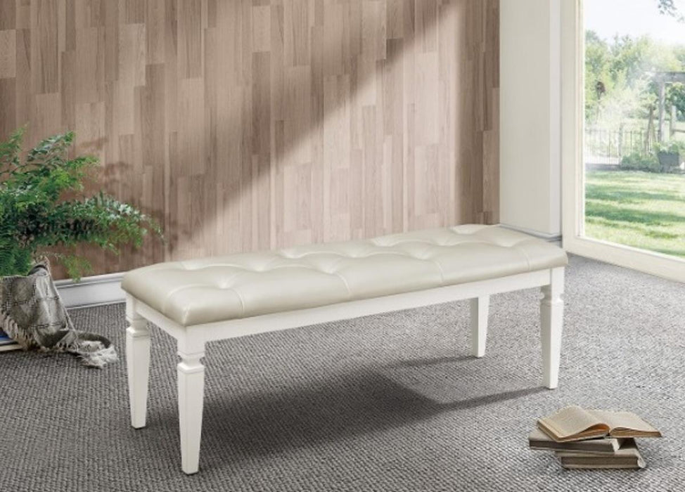 Allura Bed Bench in White 1916W-FBH - VIP FURNITURE (NJ)
