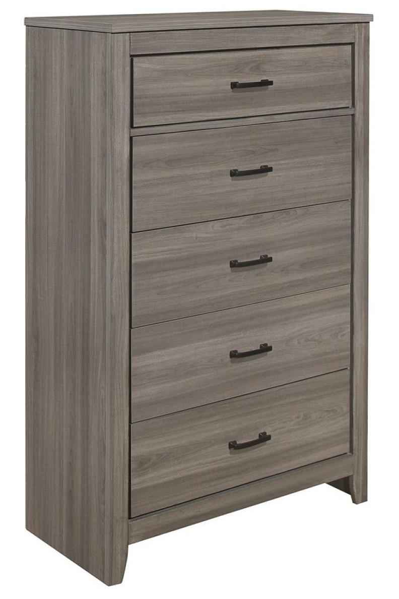 Waldorf 5 Drawer Chest in Dark Gray 1902-9