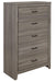 Waldorf 5 Drawer Chest in Dark Gray 1902-9 - VIP FURNITURE (NJ)