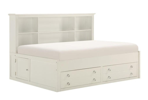 Meghan Twin Lounge Storage Bed in White 2058WHPRT-1* - VIP FURNITURE (NJ)