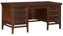 Frazier Executive Desk in Brown Cherry 1649-17 - VIP FURNITURE (NJ)