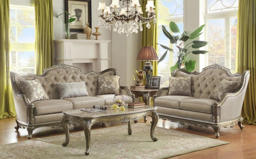 Florentina Loveseat in Taupe 8412-2 - VIP FURNITURE (NJ)