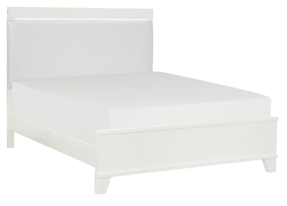 Kerren Full Platform Bed in White 1678WF-1* - VIP FURNITURE (NJ)
