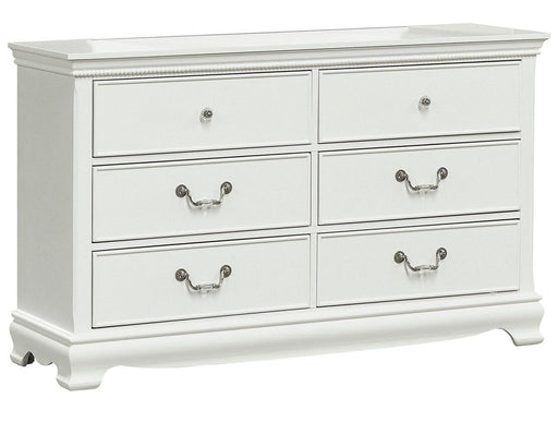 Lucida 6 Drawer Dresser in White 2039W-5 - VIP FURNITURE (NJ)