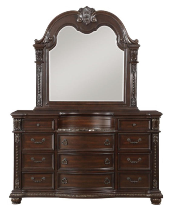 Cavalier Dresser in Dark Cherry 1757-5 - VIP FURNITURE (NJ)