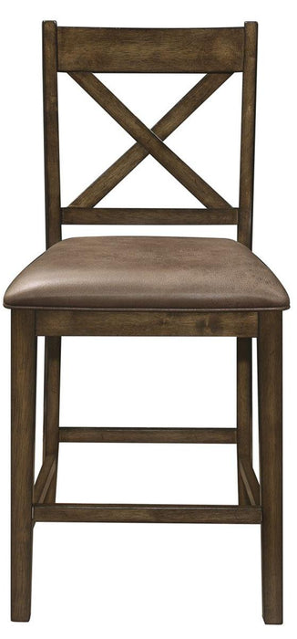 Levittown Counter Height Chair in Brown (Set of 2) 5757-24 - VIP FURNITURE (NJ)