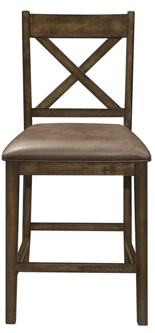 Levittown Counter Height Chair in Brown (Set of 2) 5757-24 - VIP FURNITURE (NJ)