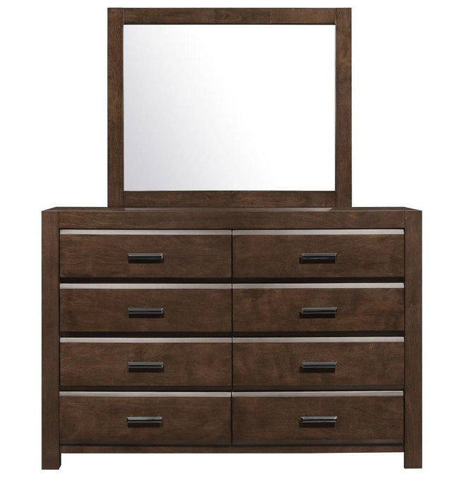 Erwan 8 Drawer Dresser in Dark Walnut 1961-5 - VIP FURNITURE (NJ)