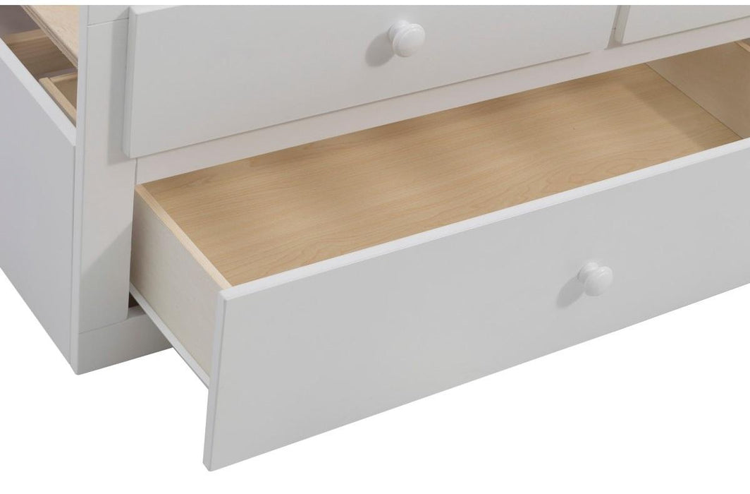 Galen Twin/Twin Trundle Bed with Storage in White B2053PRW-1* - VIP FURNITURE (NJ)