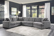Logansport Corner Seat with 1 Pillow in Gray 9401GRY-CR - VIP FURNITURE (NJ)
