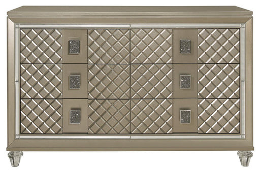 Youth Loudon 6 Drawer Dresser in Champagne Metallic B1515-5 - VIP FURNITURE (NJ)