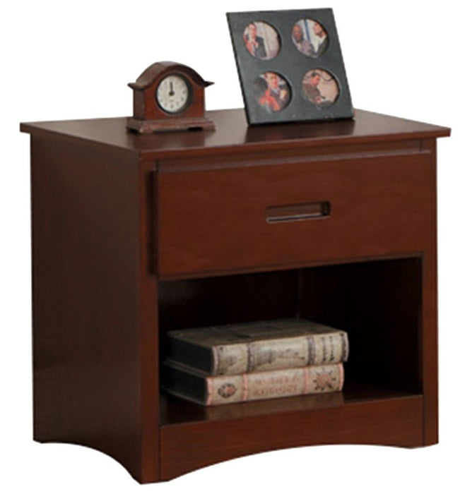 Rowe 1 Drawer Night Stand in Dark Cherry B2013DC-4 - VIP FURNITURE (NJ)