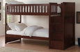 Rowe Bunk Bed w/ Reversible Step Storage in Dark Cherry B2013SBDC-1* - VIP FURNITURE (NJ)