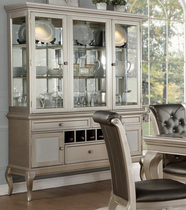 Crawford Buffet and Hutch in Silver 5546-50* - VIP FURNITURE (NJ)