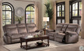 Aram Double Glider Reclining Loveseat in Dark Brown 8206NF-2 - VIP FURNITURE (NJ)