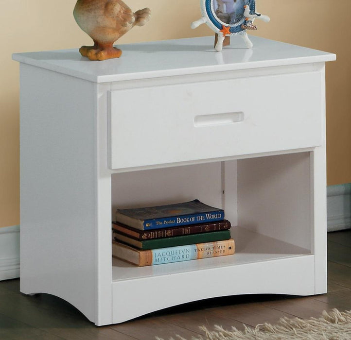Galen 1 Drawer Night Stand in White B2053W-4 - VIP FURNITURE (NJ)