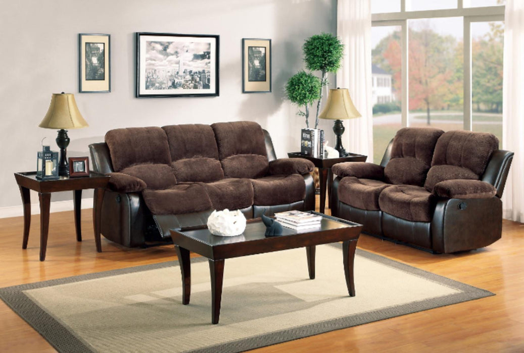 Granley Double Reclining Loveseat in Chocolate 9700FCP-2 - VIP FURNITURE (NJ)