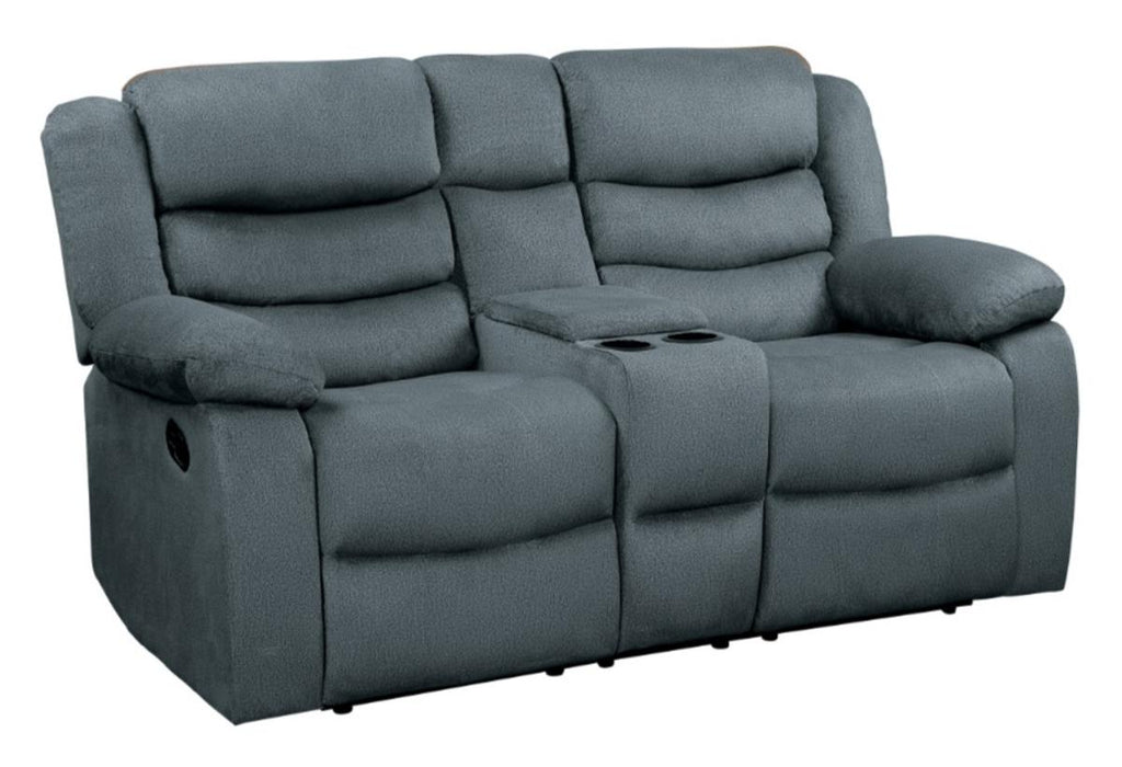Discus Double Reclining Loveseat in Gray 9526GY-2 - VIP FURNITURE (NJ)