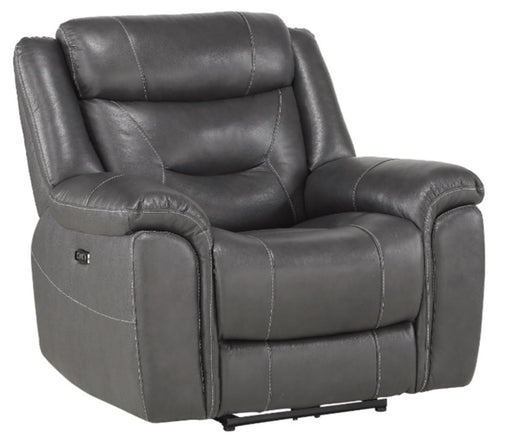 Danio Power Double Reclining Chair with Power Headrests in Dark Gray 9528DGY-1PWH - VIP FURNITURE (NJ)