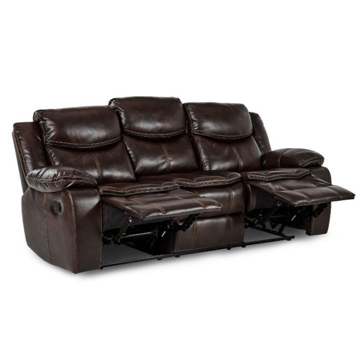Bastrop Double Reclining Sofa in Brown 8230BRW-3 - VIP FURNITURE (NJ)