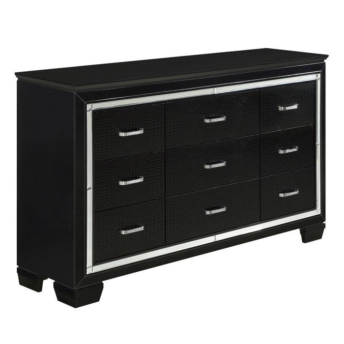 Allura Dresser in Black 1916BK-5 - VIP FURNITURE (NJ)