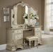 Antoinetta Vanity Stool in Champagne Wood 1919NC-14 - VIP FURNITURE (NJ)