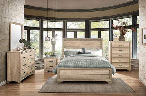 Lonan Queen Panel Bed in Natural 1955-1* - VIP FURNITURE (NJ)