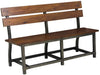 Holverson Bench w/ Back in Rustic Brown 1715-BH - VIP FURNITURE (NJ)