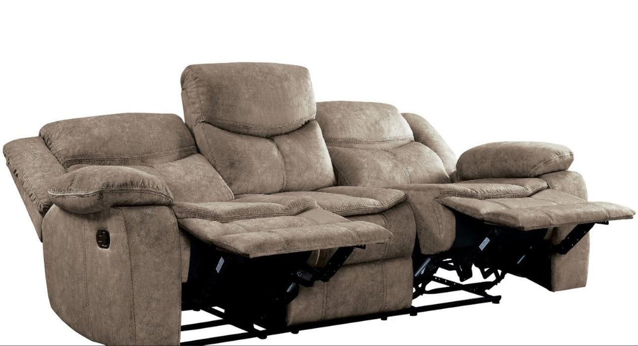 Bastrop Double Reclining Sofa in Brown 8230FBR-3 - VIP FURNITURE (NJ)