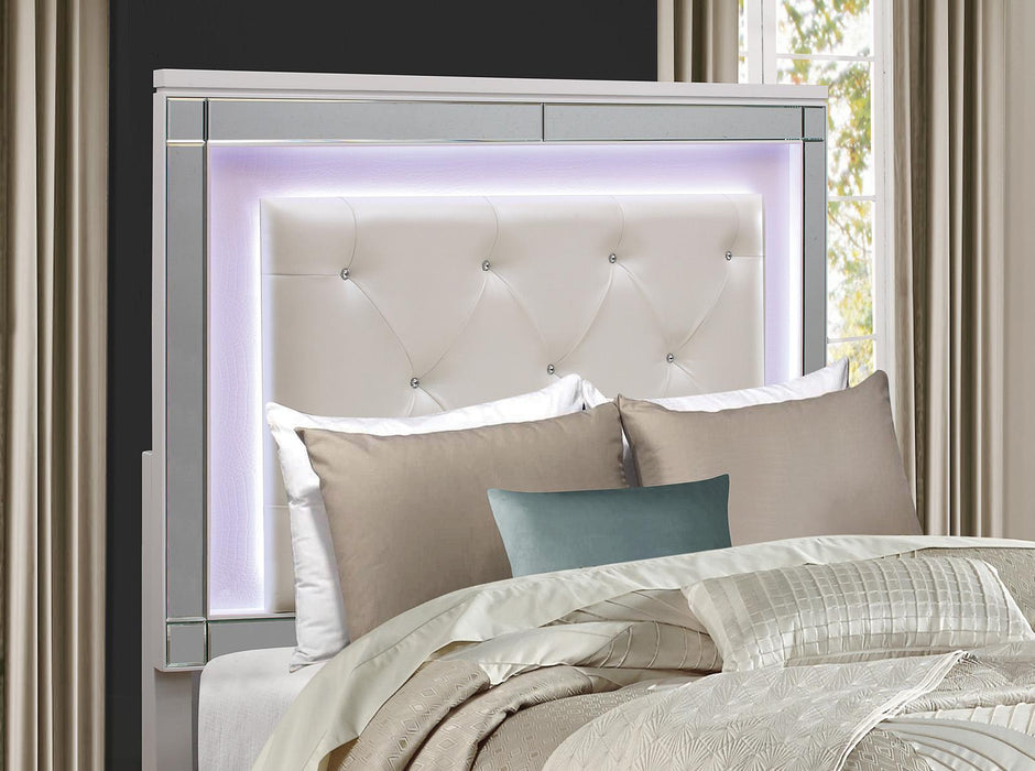 Alonza Queen LED Panel Bed 1845LED-1 - VIP FURNITURE (NJ)