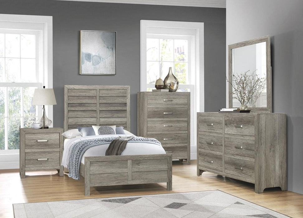 Mandan 5 Drawer Chest in Weathered Gray 1910GY-9 - VIP FURNITURE (NJ)