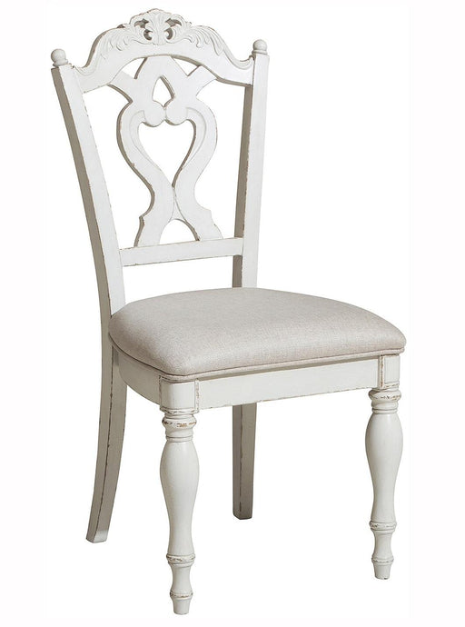 Cinderella Chair in Antique White with Grey Rub-Through 1386NW-11C - VIP FURNITURE (NJ)
