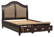 Marston Queen Sleigh Storage Bed in Dark Cherry 2615DC-1 - VIP FURNITURE (NJ)