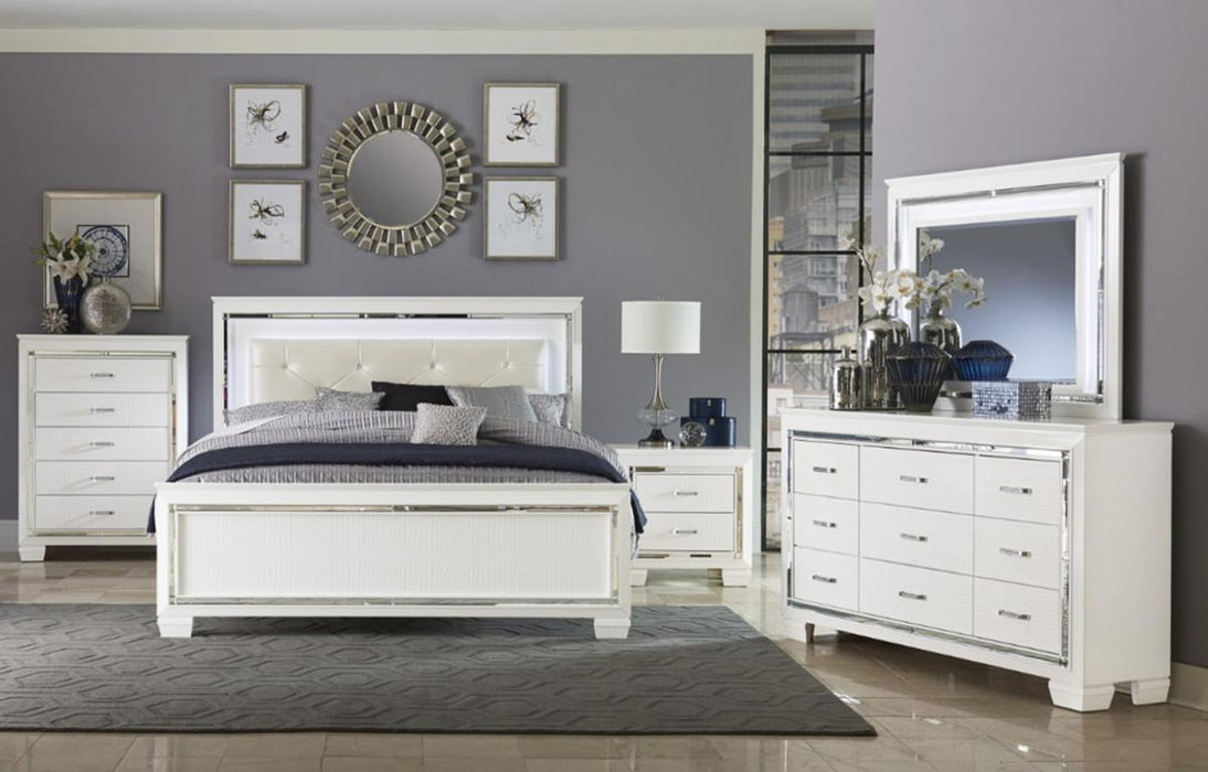 Allura Full Panel Bed in White 1916FW-1* - VIP FURNITURE (NJ)