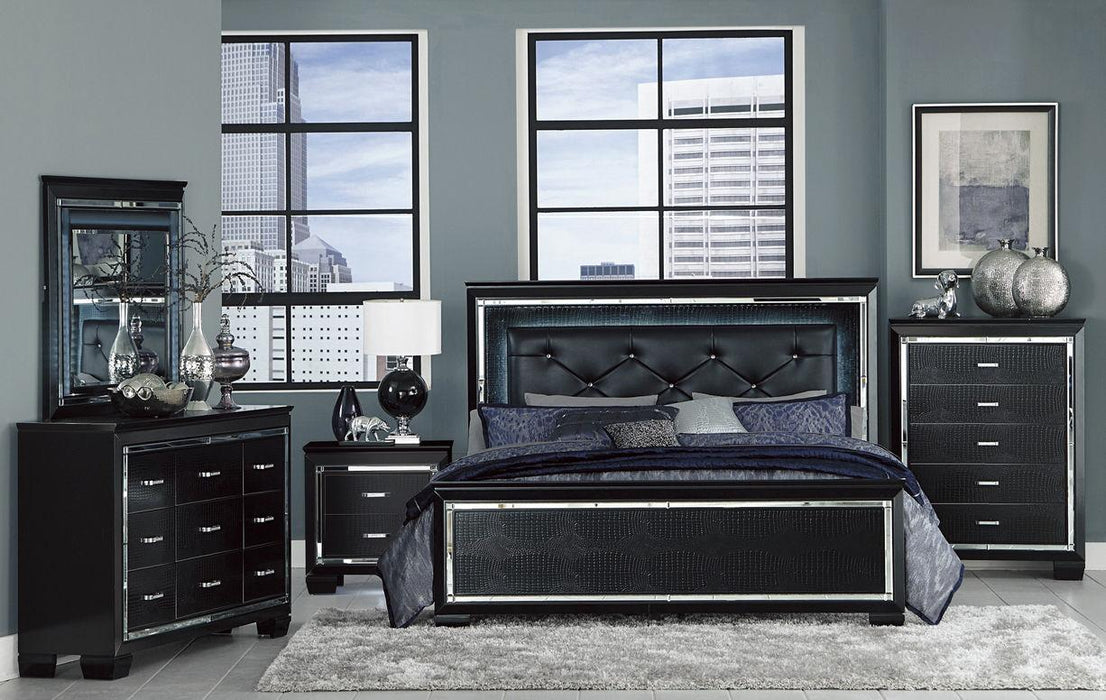 Allura Dresser in Black 1916BK-5 - VIP FURNITURE (NJ)