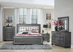 Allura Queen Panel Bed in Gray 1916GY-1* - VIP FURNITURE (NJ)