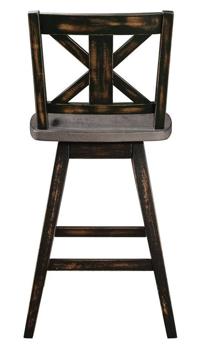 Amsonia Swivel Counter Height Chair in Gray and Black (Set of 2) - VIP FURNITURE (NJ)